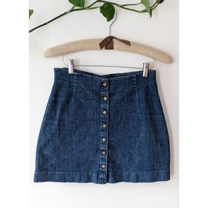 🌹♻️ REFORMATION- MINI SKIRT Denim Stretch SMALL